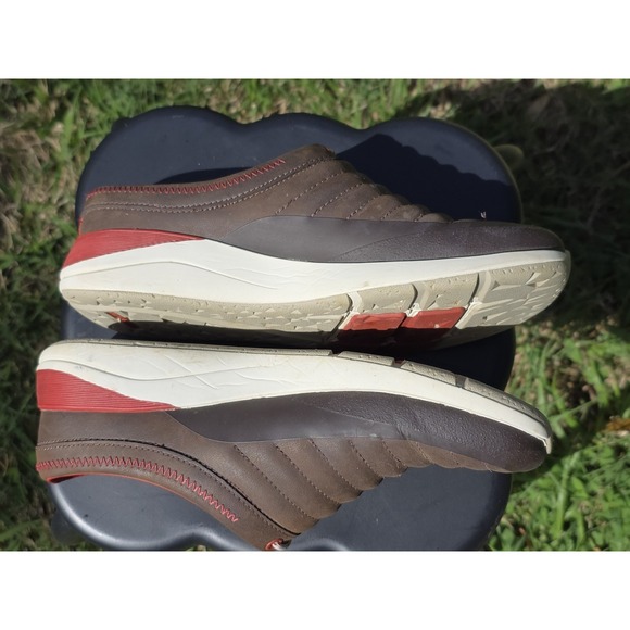 Merrell J02306 Applaud Slide Bracken Brown Leather Mules Shoes Sz 7 - Picture 8 of 9